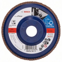 Bosch Disc de slefuire evantai X571, Best for Metal D125mm G40, drept