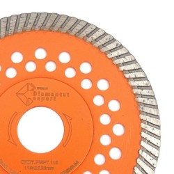 Disc diamantat pentru taiat Granit, Piatra, Beton armat, Materiale dure TURBO Laser 115x22,23mm SUPER PREMIUM - DXDY.PMPT.115