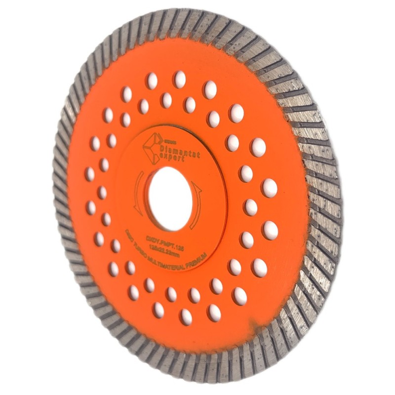 Disc diamantat pentru taiat Granit, Piatra, Beton armat, Materiale dure TURBO Laser 125x22,23mm SUPER PREMIUM - DXDY.PMPT.125