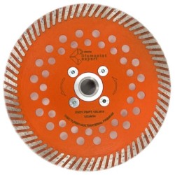 Disc diamantat pentru taiat Granit, Piatra, Beton armat, Materiale dure TURBO Laser 125mm cu prindere M14 SUPER PREMIUM - DXDY.P