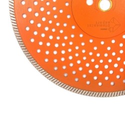 Disc diamantat pentru taiat Granit, Piatra, Beton armat, Materiale dure TURBO Laser 350x25,4mm (cu inel reductor de 20mm) SUPER