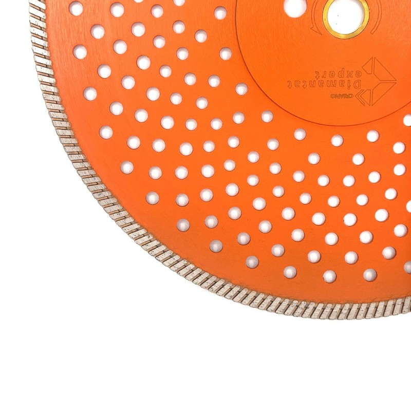 Disc diamantat pentru taiat Granit, Piatra, Beton armat, Materiale dure TURBO Laser 350x25,4mm (cu inel reductor de 20mm) SUPER