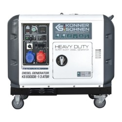 SH - Generator de curent 7.5 kW diesel - Heavy Duty - insonorizat - Konner & Sohnen - KS-9300DE-1/3-ATSR-Super-Silent