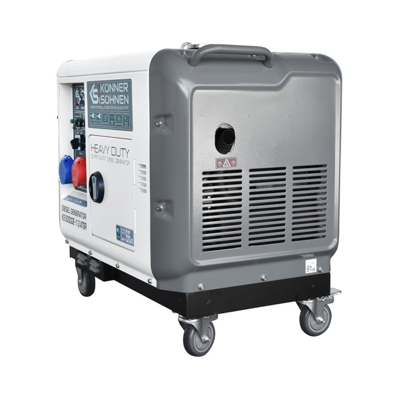 SH - Generator de curent 7.5 kW diesel - Heavy Duty - insonorizat - Konner & Sohnen - KS-9300DE-1/3-ATSR-Super-Silent
