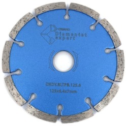 Disc diamantat pentru taiere de rosturi de dilatare in Beton si Sapa 125x22,2mm cu grosime de 6,4mm Standard Profesional - BlueL