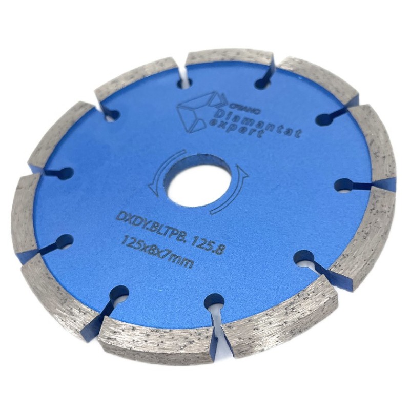 Disc diamantat pentru taiere de rosturi de dilatare in Beton si Sapa 125x22,2mm cu grosime de 8mm Standard Profesional - BlueLin