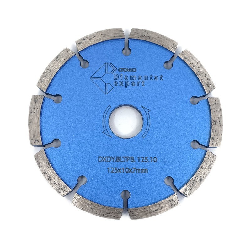 Disc diamantat pentru taiere de rosturi de dilatare in Beton si Sapa 125x22,2mm cu grosime de 10mm Standard Profesional - BlueLi