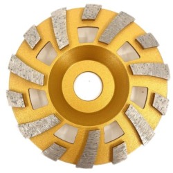 Disc cupa diamantata cu dinti alternativi pentru slefuire rapida de Beton si Abrazive 115mmx22,2mm PREMIUM - DXDY.PLCC.115