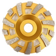 Disc cupa diamantata cu dinti alternativi pentru slefuire rapida de Beton si Abrazive 115mmx22,2mm PREMIUM - DXDY.PLCC.115