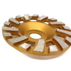 Disc cupa diamantata cu dinti alternativi pentru slefuire rapida de Beton si Abrazive 125mmx22,2mm PREMIUM - DXDY.PLCC.125