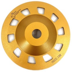 Disc cupa diamantata cu dinti alternativi pentru slefuire rapida de Beton si Abrazive 180mmx22,2mm PREMIUM - DXDY.PLCC.180