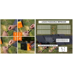 Panou solar portabil din siliciu monocristalin cu eficiență ridicată 100W - CNO-PS100W