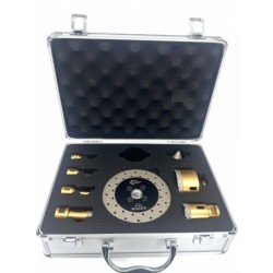 Set carote diamantate pt. gresie portelanata & piatra - diam. 6, 8, 10, 20, 35, 68 (mm), freza conica, disc taiere si ceara PREM