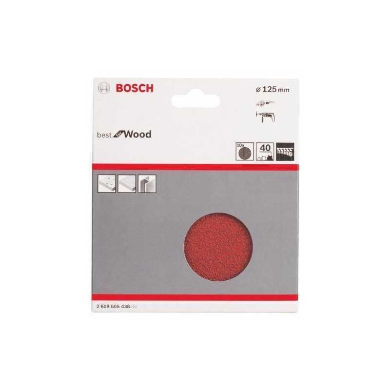 Bosch Set 10 foi abrazive C470, 125mm, 80