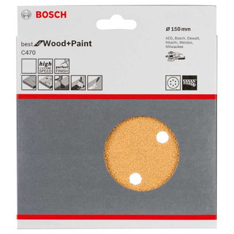 Bosch Set 5 Foi abrazive C470, 150mm, 80