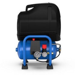 Compresor de aer cu piston fara ulei, semi-silentios - 1.5 kW, 222 L/min, 10 bari - Rezervor 6 Litri - ABAC-START-OSS-20P