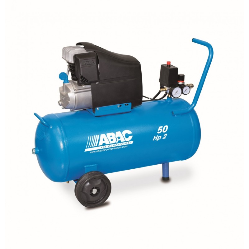 Compresor de aer cu piston - 1.5 kW, 220 L/min, 10 bari - Rezervor 50 Litri - ABAC-MONTE-CARLO-L20