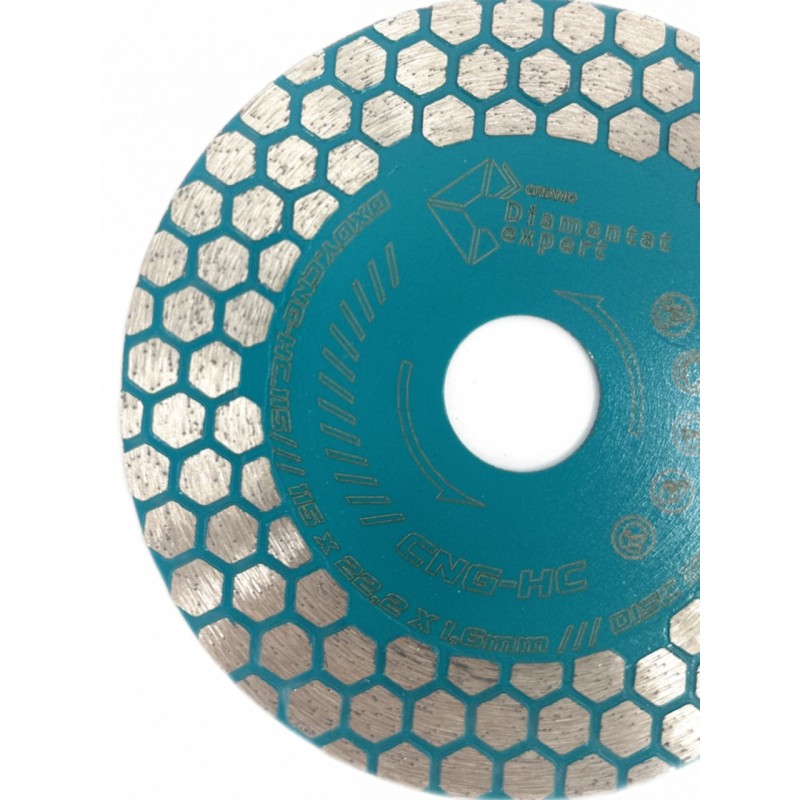 Disc DiamantatExpert pt. taiere si slefuire - Gresie si Placi dure 115x22.23 (mm) Premium - DXDY.CNG-HC.115