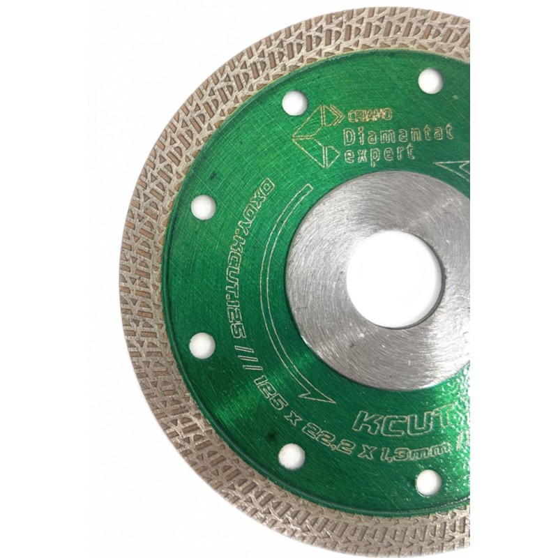 Disc DiamantatExpert KCUT pt. Portelan dur, Placi dure, Ceramica dura, 125x22.2 (mm) Premium - DXDY.KCUT.125