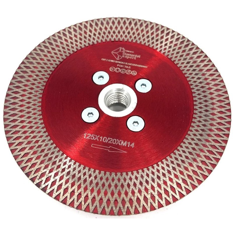 Disc DiamantatExpert pt. taiere si slefuire - Gresie si Placi dure 125x1.8 (mm) xM14, Premium - DXDY.CNG-PP.125.M14