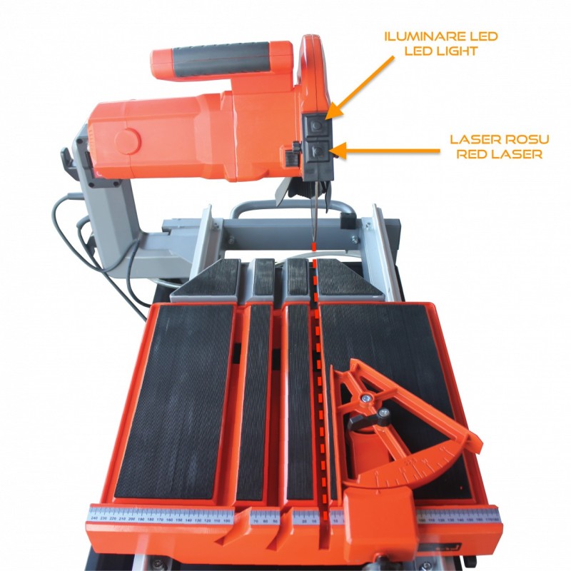 Masina electrica de taiat gresia, faianta, piatra, caramida, materiale dure, 61cm, 1650W, PRO - CNO-TE250X