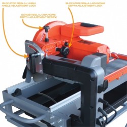 Masina electrica de taiat gresia, faianta, piatra, caramida, materiale dure, 61cm, 1650W, PRO - CNO-TE250X