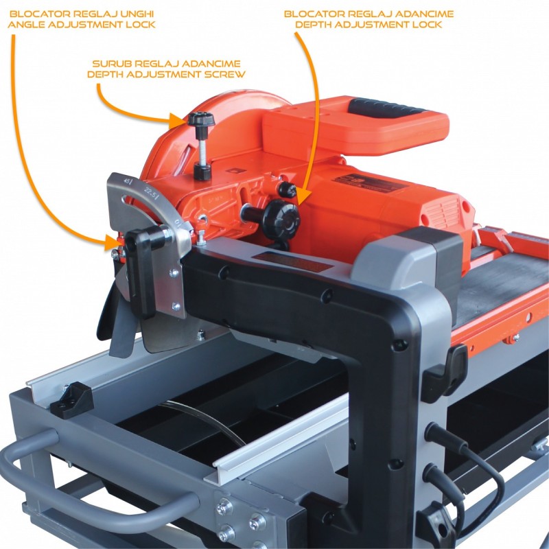 Masina electrica de taiat gresia, faianta, piatra, caramida, materiale dure, 61cm, 1650W, PRO - CNO-TE250X
