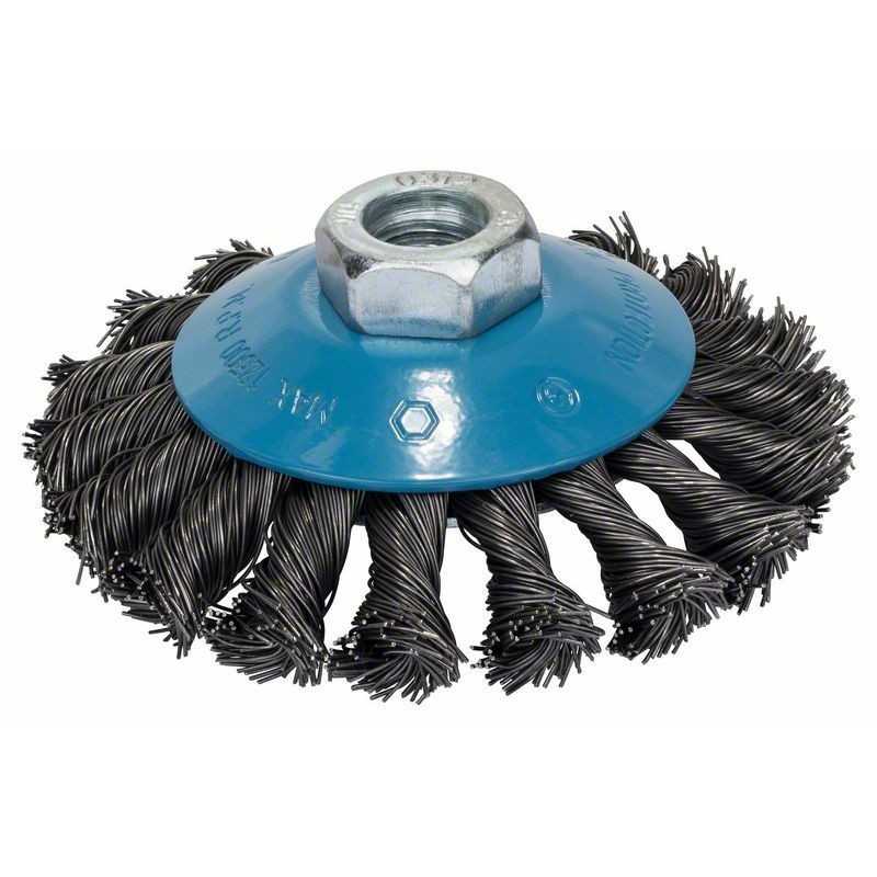 Bosch Perie conica, sarma cu noduri 100 otel, 100mm, 0.5mm, 12mm, M14