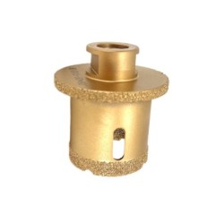 Carota Diamantata pentru ventil scurgeri in gresie portelanata, piatra, compozit, - diam. 45mm, 60mm 90° - Premium - DXDY.GOLDri