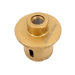 Carota Diamantata pentru ventil scurgeri in gresie portelanata, piatra, compozit, - diam. 45mm, 60mm 90° - Premium - DXDY.GOLDri