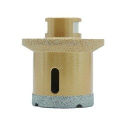 Carota Diamantata pentru ventil scurgeri in gresie portelanata, piatra, compozit, - diam. 45mm, 60mm 60° - Premium - DXDY.GOLDri