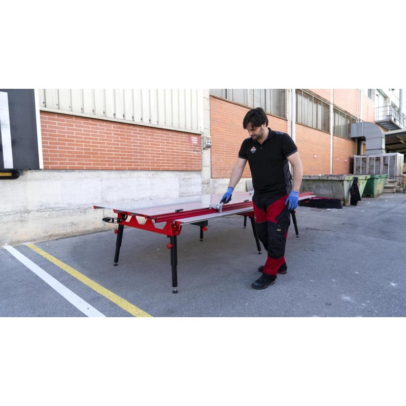 Masa de lucru SLAB VERSA-TILE pt. placi ceramice de dimensiuni mari, 110-155cm, 260kg - RUBI-18984