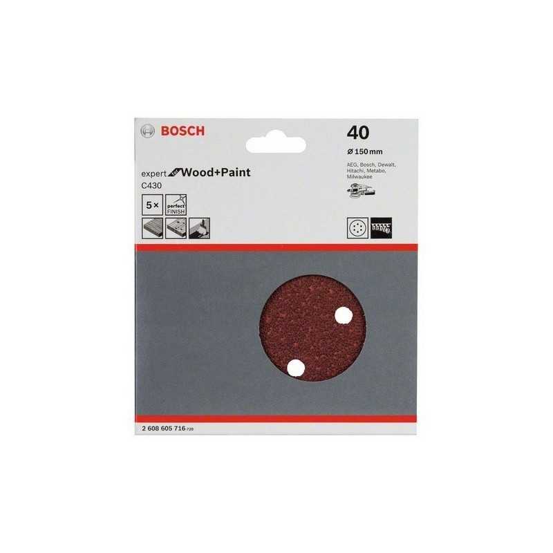 Bosch Set 5buc foi abrazive C430 150mm, 40