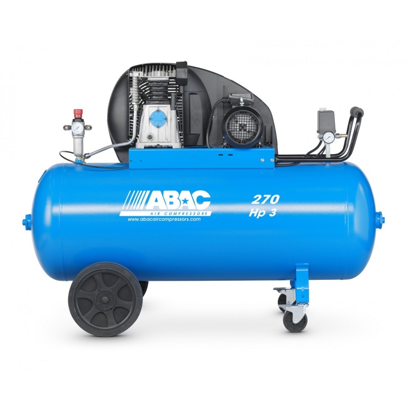 Compresor de aer cu piston - 400V, 2.2 kW, 393 L/min, 10 bari - Rezervor 270 Litri - ABAC-A39-270-CT3 Compresor de aer cu piston - 400V, 2.2 kW, 393 L/min, 10 bari - Rezervor 270 Litri - ABAC-A39-270-CT3