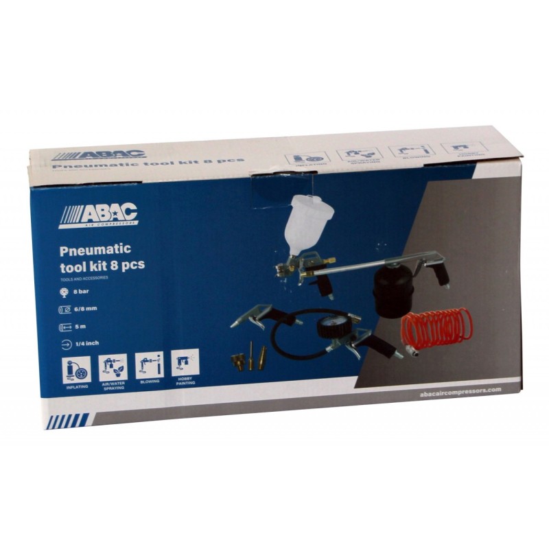 Set scule aer comprimat G-810P, 8 piese - ABAC-2809913655