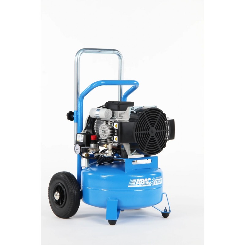 Compresor de aer cu piston fara ulei, silentios - 2.2 kW, 200 L/min, 10 bari - Rezervor 24 litri - ABAC-ATF-S-3-24-10 Compresor de aer cu piston fara ulei, silentios - 2.2 kW, 200 L/min, 10 bari - Rezervor 24 litri - ABAC-ATF-S-3-24-10