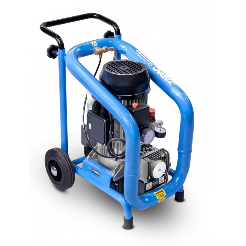 Compresor de aer cu piston fara ulei, silentios - 2.2 kW, 200 L/min, 10 bari - Rezervor 6 litri - ABAC-ATF-S-3-6-10