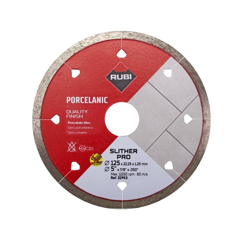 Disc diamantat pt. gresie portelanata 115mm, SLITHER 115 Pro - RUBI-32953 Disc diamantat pt. gresie portelanata 115mm, SLITHER 115 Pro - RUBI-32953