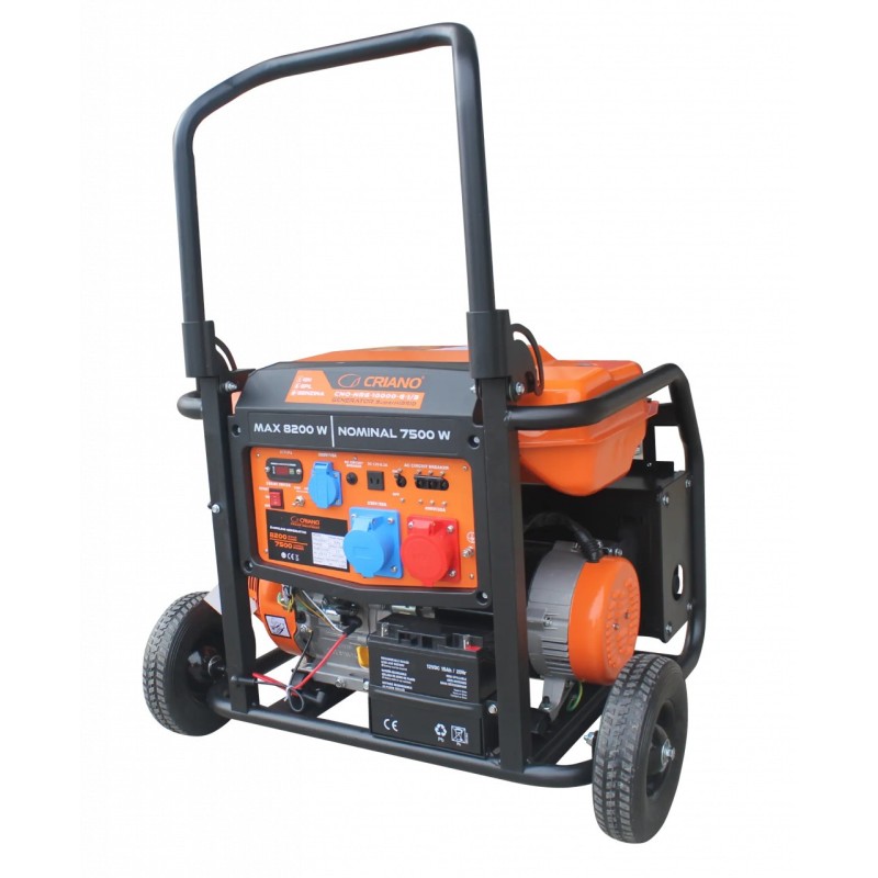 Generator de curent 8.2 kW SuperHIBRID (GPL + Gaz Natural + Benzina) voltaj selectabil 230V sau 400V - CRIANO - CNO-NRG-10000-G-