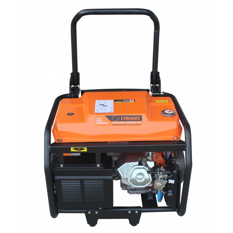 Generator de curent 8.2 kW SuperHIBRID (GPL + Gaz Natural + Benzina) voltaj selectabil 230V sau 400V - CRIANO - CNO-NRG-10000-G-