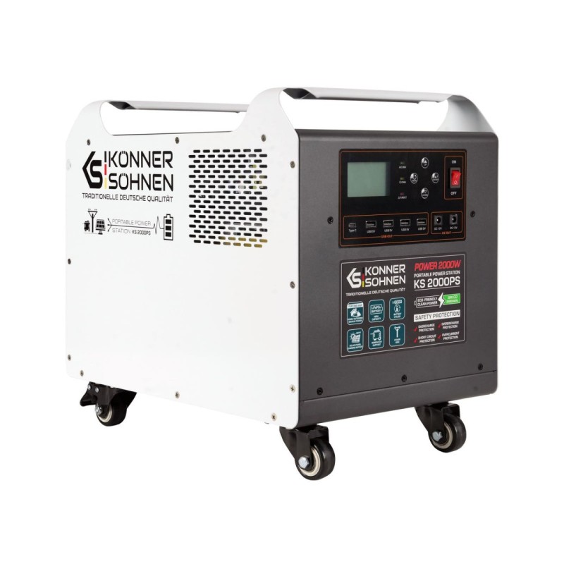 Statie de incarcare portabila de energie solara, UPS, PowerBank - 1792Wh, 2000W - KS-2000PS