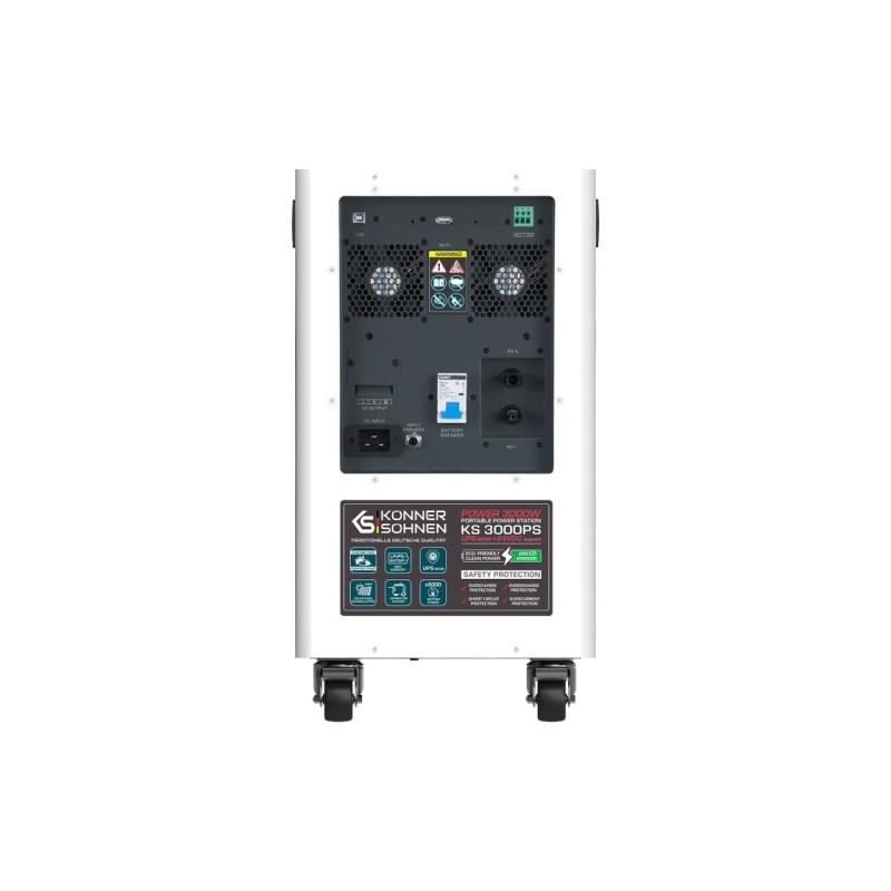 Statie de incarcare portabila de energie solara, UPS, PowerBank - 3200Wh, 3000W - KS-3000PS