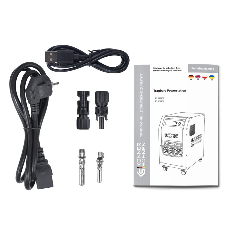 Statie de incarcare portabila de energie solara, UPS, PowerBank - 3200Wh, 3000W - KS-3000PS