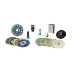 SET 16 unelte diamantate profesionale pt. meseriasi - carote, discuri, freze si accesorii in valiza - BIHUI-DBDFS16