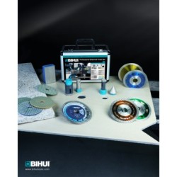 SET 16 unelte diamantate profesionale pt. meseriasi - carote, discuri, freze si accesorii in valiza - BIHUI-DBDFS16
