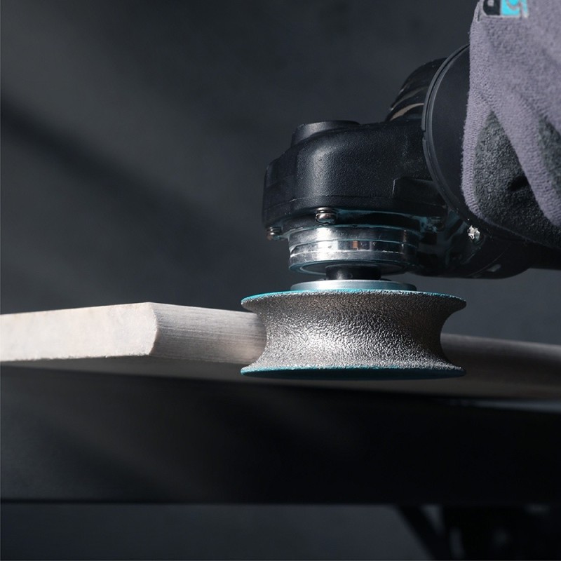 Freza diamantata pentru profilare granit, marmura, gresie Profil Semicerc exterior, R-10mm, ∅75x22,23mm - BIHUI-DGW310