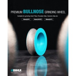 Freza diamantata pentru profilare granit, marmura, gresie Profil Semicerc exterior, R-20mm, ∅75x22,23mm - BIHUI-DGW320