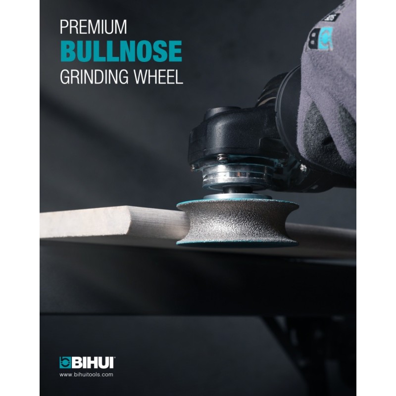 Freza diamantata pentru profilare granit, marmura, gresie Profil Semicerc exterior, R-20mm, ∅75x22,23mm - BIHUI-DGW320