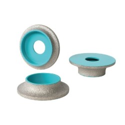 Freza diamantata pentru profilare granit, marmura, gresie Profil Semirotund , R-10mm, ∅75x22,23mm - BIHUI-DGV310