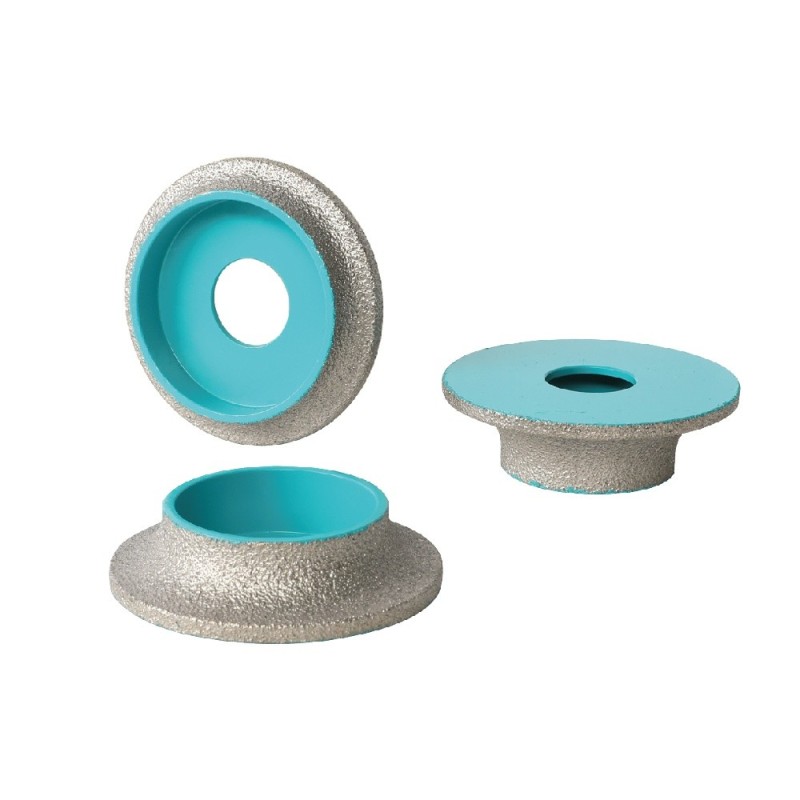 Freza diamantata pentru profilare granit, marmura, gresie Profil Semirotund , R-10mm, ∅75x22,23mm - BIHUI-DGV310